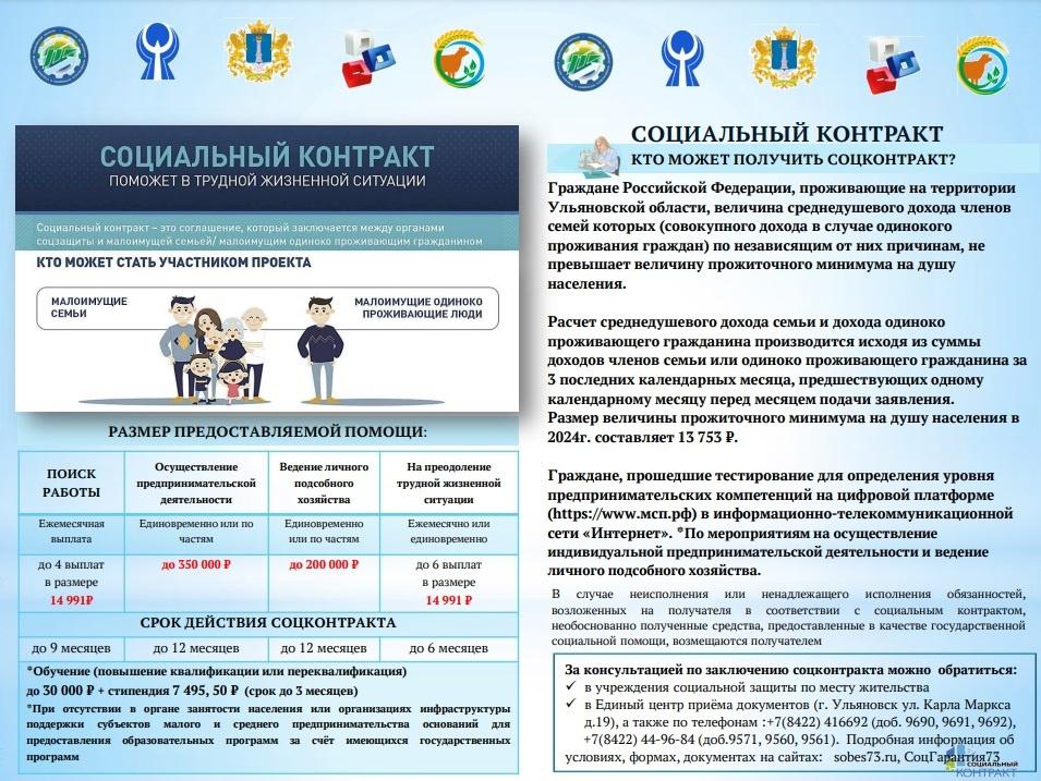 Оформляйте социальный контракт.